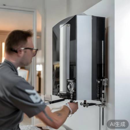 安装壁挂炉,检查螺丝紧固及异常