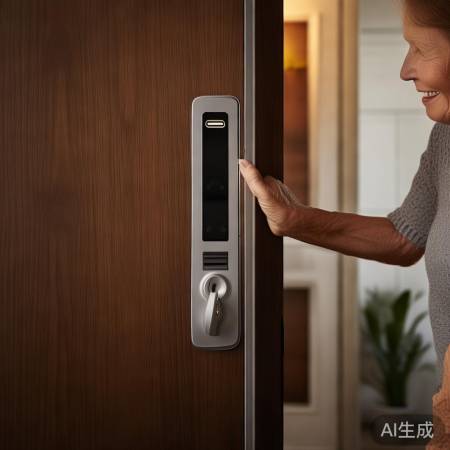 指纹锁,一键开门,老人孩子更方