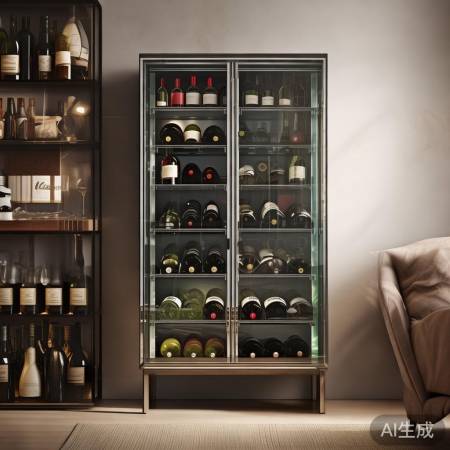 极简家居，红酒柜仅装饰，不堆物