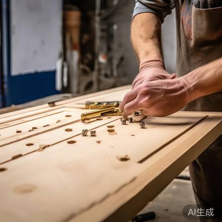 钻孔装合页,勿过紧拧螺丝。