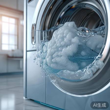 滚筒洗衣机:洗涤佳,漂洗泡沫多
