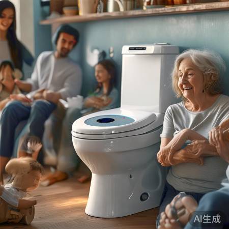 “智能马桶圈,缓解便秘新选择”