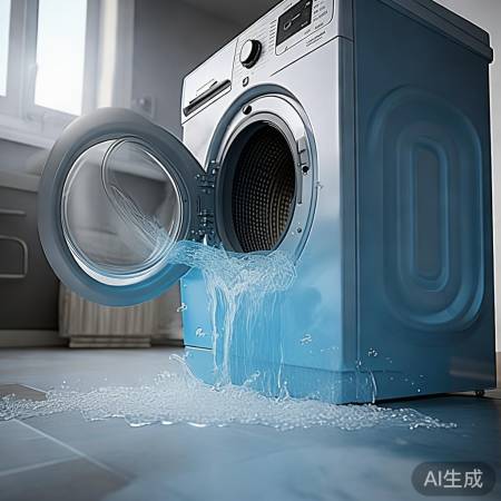 洗衣机排水不畅,检查排水管堵塞