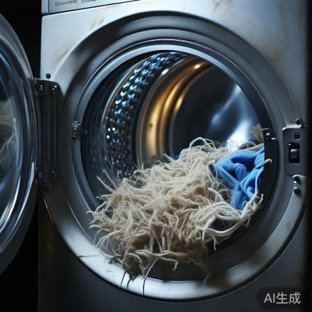 洗衣机内部堵塞,清堵恢复如常