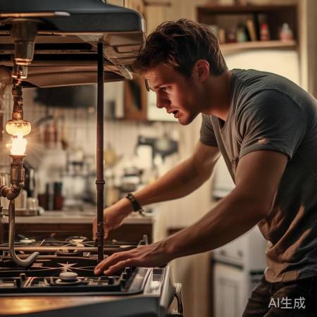 燃气灶打不着火?摇晃排气解难题