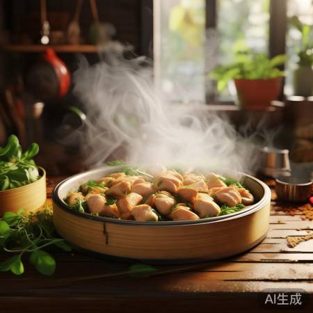 蒸鸡肉,原汁原味,低油烟。