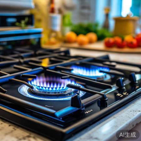 燃气灶自动清洗，LED照亮烹饪