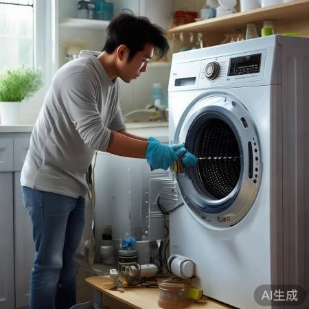 检查洗衣机进水阀电源线，修复或