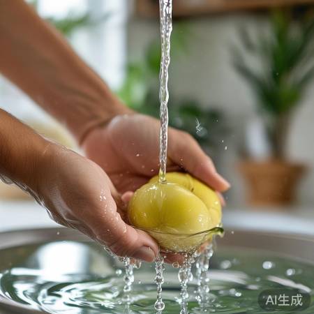 山竹清洗：清水浸泡冲洗净