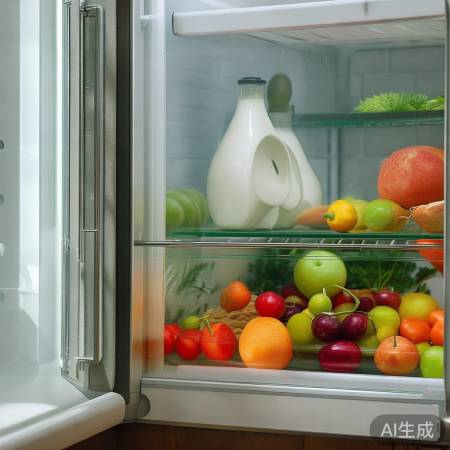 冰箱门口勿放易生水食物