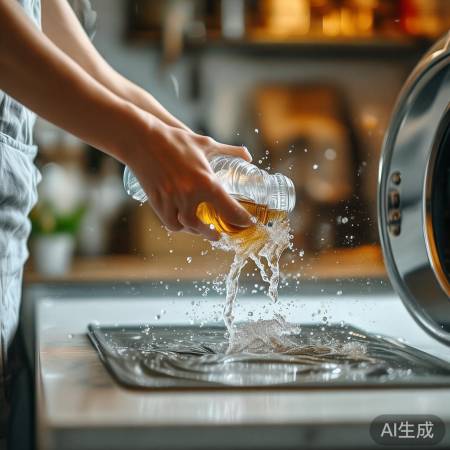 白醋去污消毒,洗衣机洁净如新。