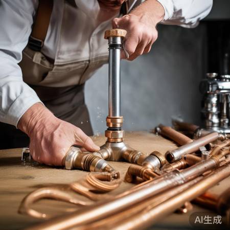 涂抹防水胶，水管弯头连接更顺畅