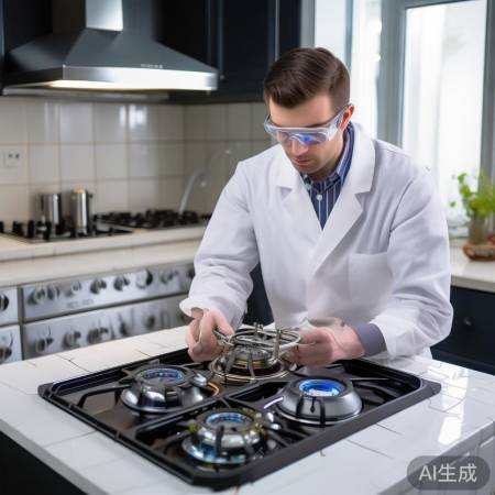 安装燃气灶部件，确保正常点火