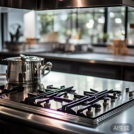 “油烟机面板清洁，保持厨房整洁