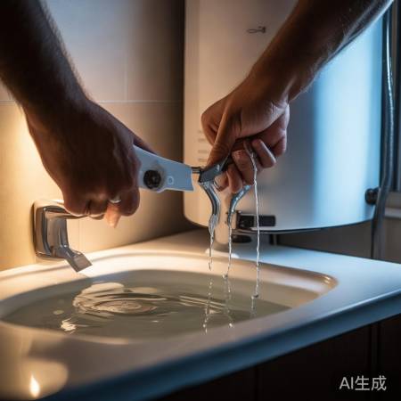 清除热水器排水口杂物