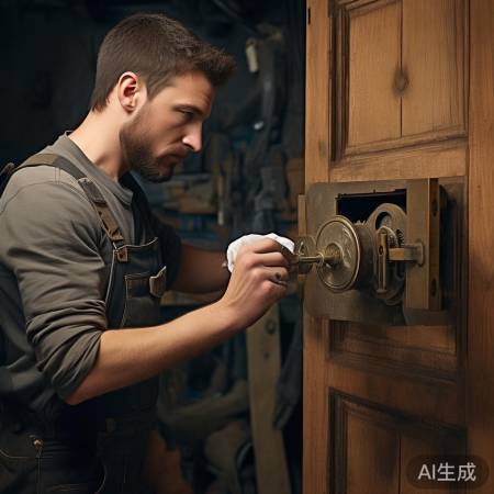 锁芯转动困难，清洁后试试开锁