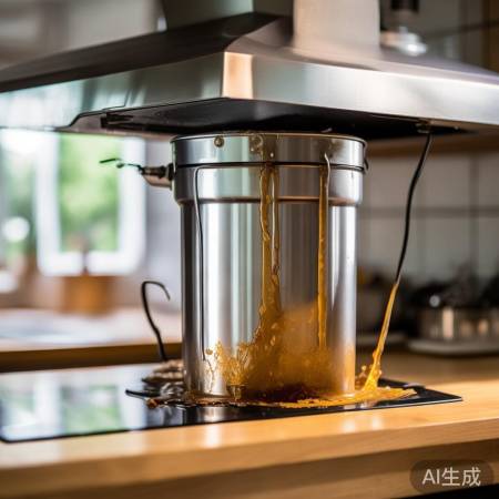 抽油烟接油杯,每月换新防滴油