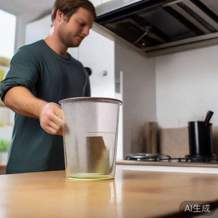 更换接油杯,清抽油烟机过滤网防