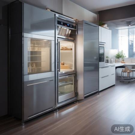 橱柜消毒柜烤箱一体化，空间省心