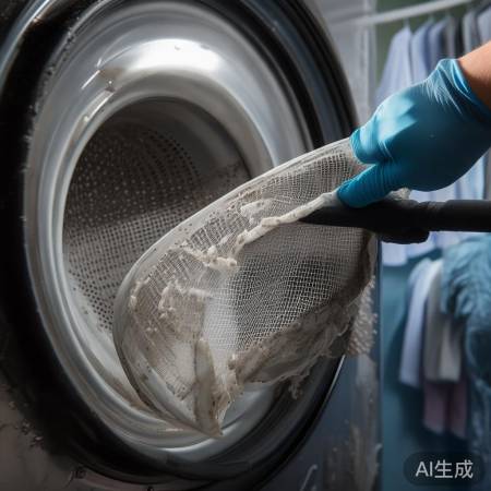 洗衣机过滤网清洗，恢复洁净。