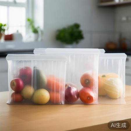 “塑料袋，环保储物宝”