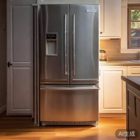 冰箱稳放通风，远离墙管