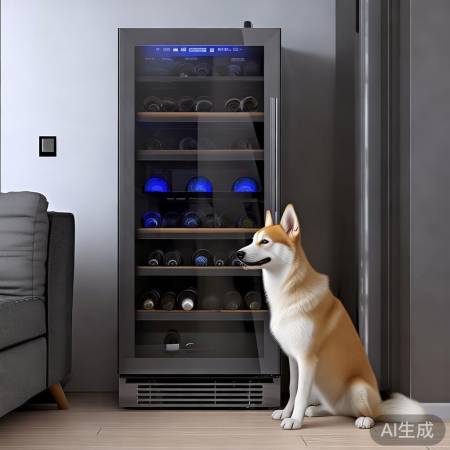 智能家居新潮，哈士奇红酒柜门趣