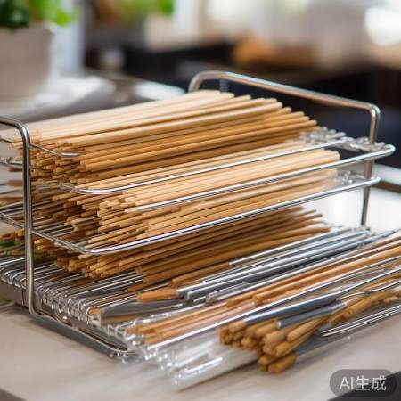 “筷子分类消毒，木质竹质在上，