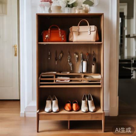 玄关柜巧转移视线，实用美观一柜