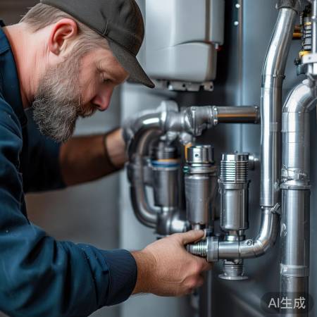 管道连接壁挂炉,密封防漏