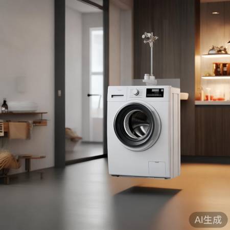 海尔洗衣机挂墙设计,节省空间。