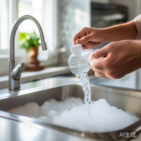 “控制清洁剂，适量更佳。”