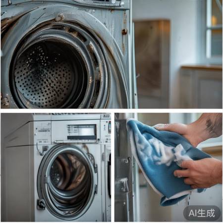 洗衣机内外壁，湿布轻擦防划伤。