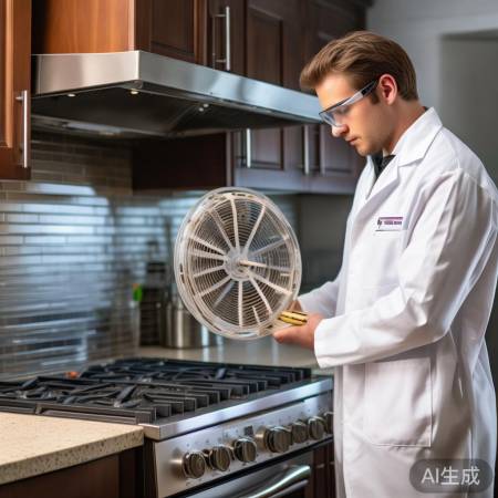 检查油烟风轮，磨损换新轮