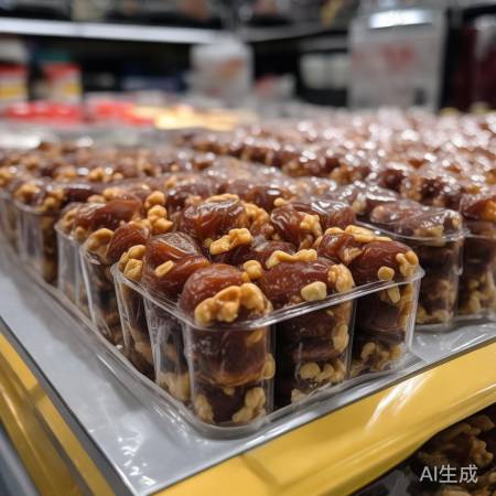 速冻枣夹核桃，冷藏解冻即食。