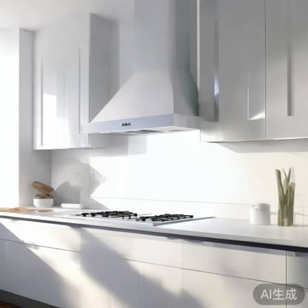 “白色Uks油烟机，厨房时尚之