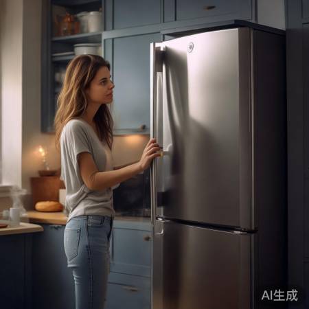 冰箱门关严，冷气不外泄