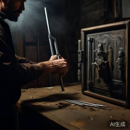 选硬度适中撬棍,匹配保险柜厚度