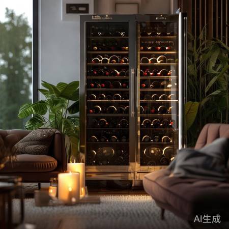 红酒柜摆客厅,温馨共品时光。