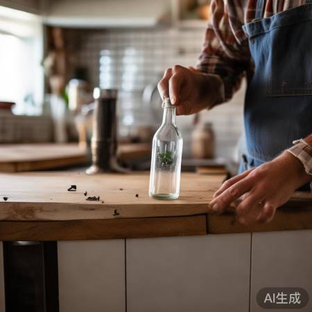 巧用小瓶收集烟筒拆卸油污