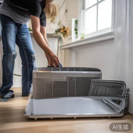 关闭空调电源,取盖板安装