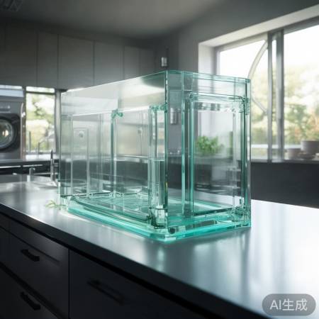 全玻璃洗衣机洗手台，环保节能生