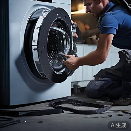 拆卸洗衣机皮带