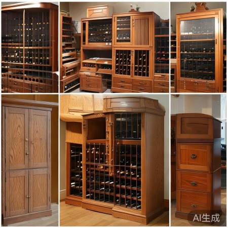 红酒柜木材多，各有特色
