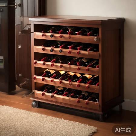红酒柜尺寸讲究，瓶底有呼吸空间