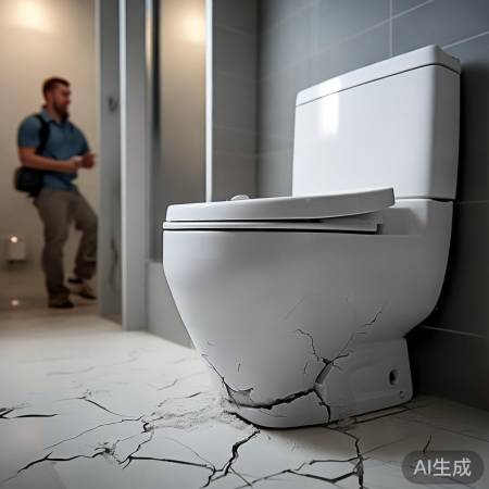 智能马桶安装失误引墙壁裂缝