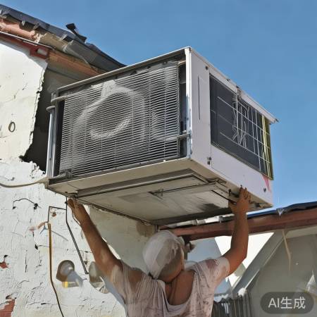 老旧房子,空调装支架