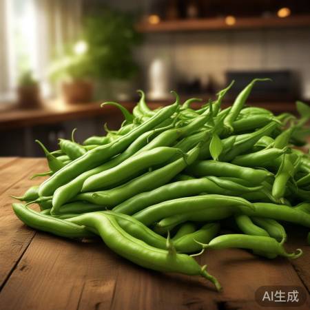 挑选饱满鲜亮豆角
