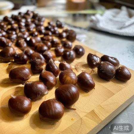 板栗沥干，无水份