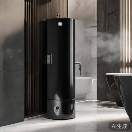 黑色热水器，浴室时尚利器